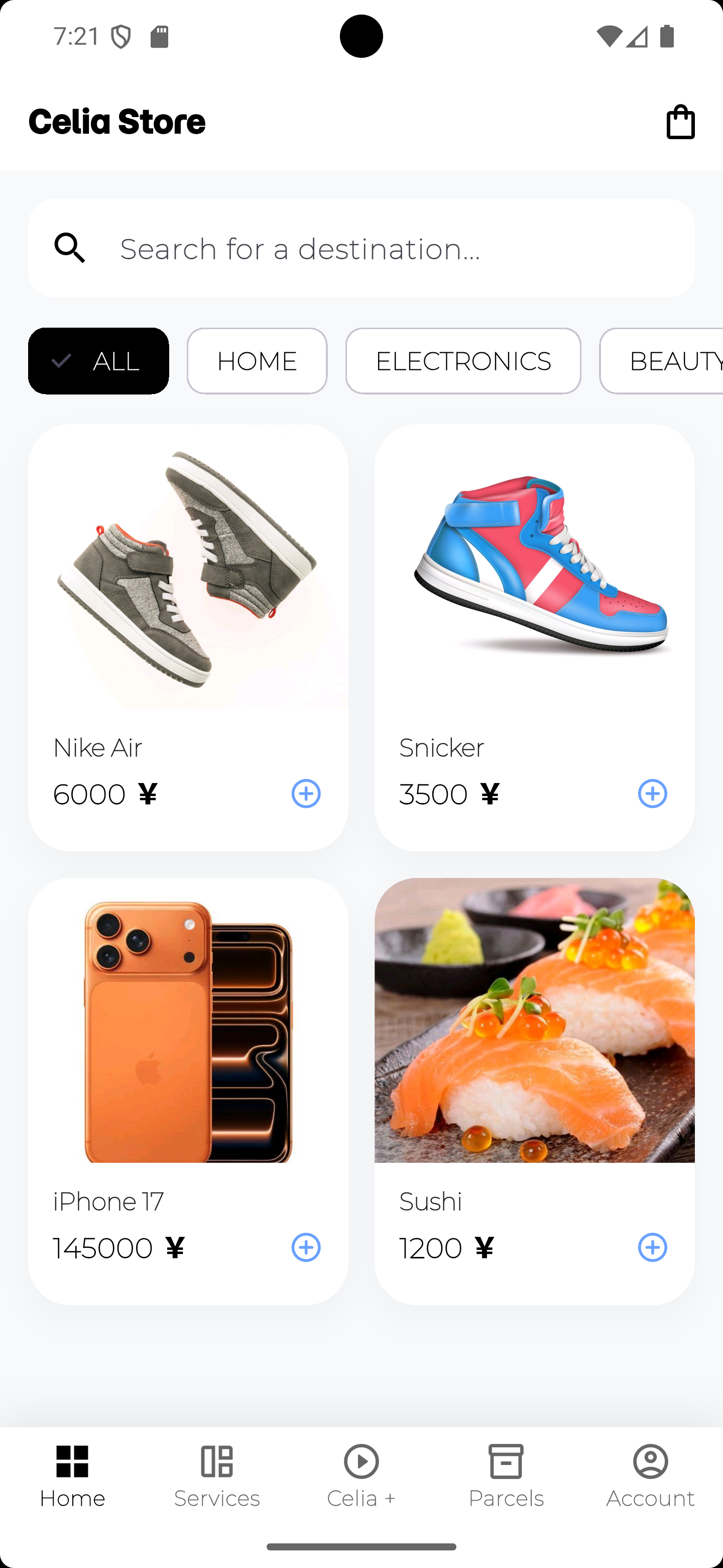 Celia Store Grid Layout